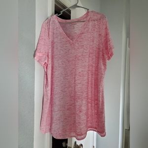 Woman Within V neck shirt sleeve maxi tunic shirt Size 22/24